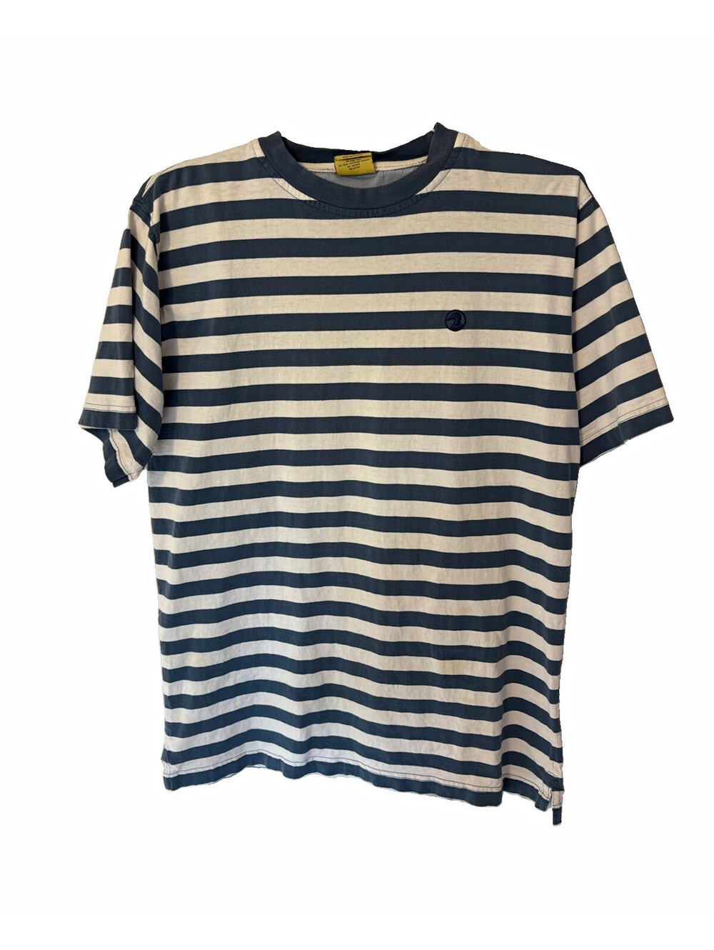 Vintage Duck Head Mens M Striped T-Shirt Navy White Cotton
